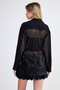 Laced Waist Sequin Jacket - 5