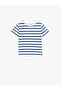 Striped Crew Neck Short Sleeve Cotton T-Shirt