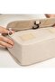 3 Compartment Zippered Waterproof Mesh Beige Large Capacity Travel Size Cosmetic and Makeup Bag - 4
