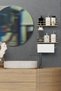 Gold Gold Plated Adhesive Bathroom Shelf Set of 2 Bathroom Shower Organizer with Paper Towel Rack - 3