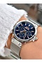 Function Silver-Navy Color Steel Band Women's Wrist Watch 2166 - 3