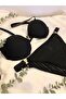 Women's Semi-Supported V Detailed Stylish Bra and Panty Set - 2