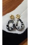 Oval Leopard Dangle Earrings Stylish Design Gift Earrings Sweetheart Earrings