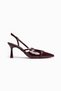 Wanda Claret Red Patent Leather Belt Detail Ankle Strap Women's Heeled Shoes - 3