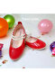 Girl's Red Color Stone Orthopedic Sole Stylish Ballet