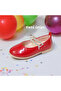 Girl's Red Color Stone Orthopedic Sole Stylish Ballet - 2