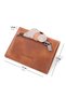 Verona Tan Zippered Genuine Leather Wallet Unisex Rfid Protected Coin Pocket Men's and Women's Wallet - 4