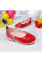 Girl's Red Color Stone Orthopedic Sole Stylish Ballet - 3