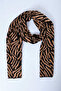 Zebra Patterned Knitted Scarf - 3