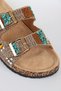 Toledo Anatomical Sole Stoned Bead Detailed Tan Women's Slippers Daily Sea Beach Slippers - 8