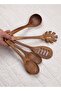 Handmade Antique Walnut 6-Piece Water-Resistant Luxury Walnut Stand-Up Wooden Spoon & Spatula Kitchen Set - 8