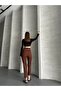 Women's High-Waisted Pleated Carrot Fabric Trousers - 3