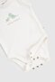 2-Piece Organic Cotton Snap Fastener Twig Ecru Baby Undershirt Set - 4