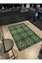 Crescent Collection Green Beige Traditional Patterned Woven Base Modern Decorative Carpet Hilal09 - 2