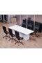 Ultra Finished Conference Table for Office, Meeting and Conference Room-White, 240CM