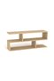 Modern TV Stand and Coffee Table with 2 Tier Storage Shelf, Monitor Stand for Home-NATURAL DAVOS OAK - 3
