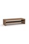 Wooden Riser Monitor Stand with 2 Tier Storage Shelf, Monitor Stand for Home-TRUFFLE DAVOS OAK - 4