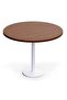 Round Pantry Table, Simple Modern Design Coffee Task for Home Office, (100 cm Dia, Dark Walnut)