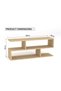 Modern TV Stand and Coffee Table with 2 Tier Storage Shelf, Monitor Stand for Home-NATURAL DAVOS OAK - 4