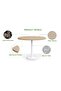 Round Pantry Table, Simple Modern Design Coffee Task for Home Office, (100 cm Dia, Oak) - 2