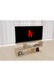 Modern TV Stand and Coffee Table with 2 Tier Storage Shelf, Monitor Stand for Home-NATURAL DAVOS OAK