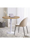 Round Pantry Table, Simple Modern Design Coffee Task for Home Office, (80 cm Dia, Oak) - 5