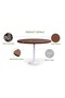Round Pantry Table, Simple Modern Design Coffee Task for Home Office, (120 cm Dia, Dark Walnut) - 2