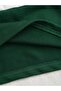 Unisex Green Striped Oversize Polo Neck Half Zipper T-Shirt - 3