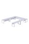 Vorm 136-16 U-Shaped Conference Meeting Table for Office 12-White - 2
