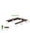 Vorm 136-16 U-Shaped Conference Meeting Table for Office 12 Person Capacity-Dark Walnut - 4