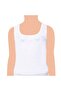 6 Pieces Girls' White Color Embroidered Thick Strap Undershirt - 2