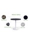 Round Pantry Table, Simple Modern Design Coffee Task for Home Office, (80 cm Dia, Black) - 2