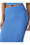 Slim Fit Textured Drape Detailed High Waist Pencil Skirt - 5