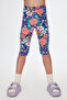 Neon Garden Girls' Patterned Knee-Length Leggings Capri - 2