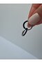 1 Pair 2-Color Stainless Steel Hoop Steel Earrings Black-Gray Color Mixed - 5