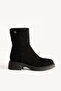 Black Suede Women's Boots - Genuine Leather - 2