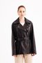 Medium Length Real Leather Women's Jacket - 4