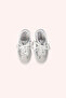 Girl's Lace-Up Glittery Silver Sneaker - 3