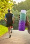 Sports Water Bottle 800 ml Bpa Free Children's Water Bottle Leakproof Strawless Water Bottle Green Purple Motivational. - 4