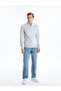 Lcwaikiki Classic Blue Standard Fit Stand Collar Men's Knitwear Cardigan - 2