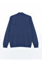 Indigo Stand Collar Long Sleeve Men's Knitwear Sweater - 6