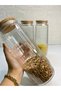 Set of 3 Glass Jars Large Size Food Pulses with Vacuum Lid 1500 ml