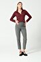 Maternity Stretchy Abdominal Band Waist Adjustable Mom Fit Classic Gabardine Pants Dark Gray - 5