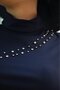 Navy Blue Stone Design Test Swimsuit Suit - 4