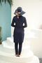Navy Blue Stone Design Test Swimsuit Suit - 5