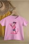 Pink Panther Printed Cycling Neck Cotton Short Sleeve Kids Tshirt