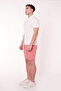 Men's Modal Contrast Chino Slim Fit Shorts Coral - 2