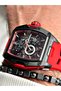 Black Color Steel Case Automatic Sport Silicone Business Men's Wrist Watch+Bracelet - 3