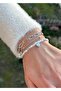 Pearl Chain 3-Piece Women's Combined Silver Bracelet - 3