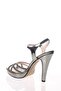 Women's rhinestone high heel evening shoes - platinum - 3